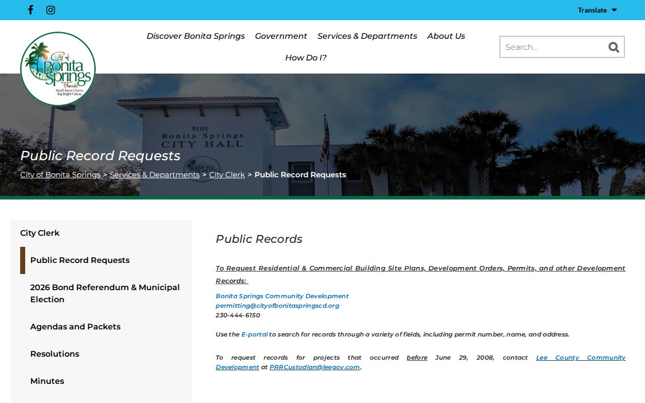 Bonita Springs official sheriff arrest record routing in Lee County