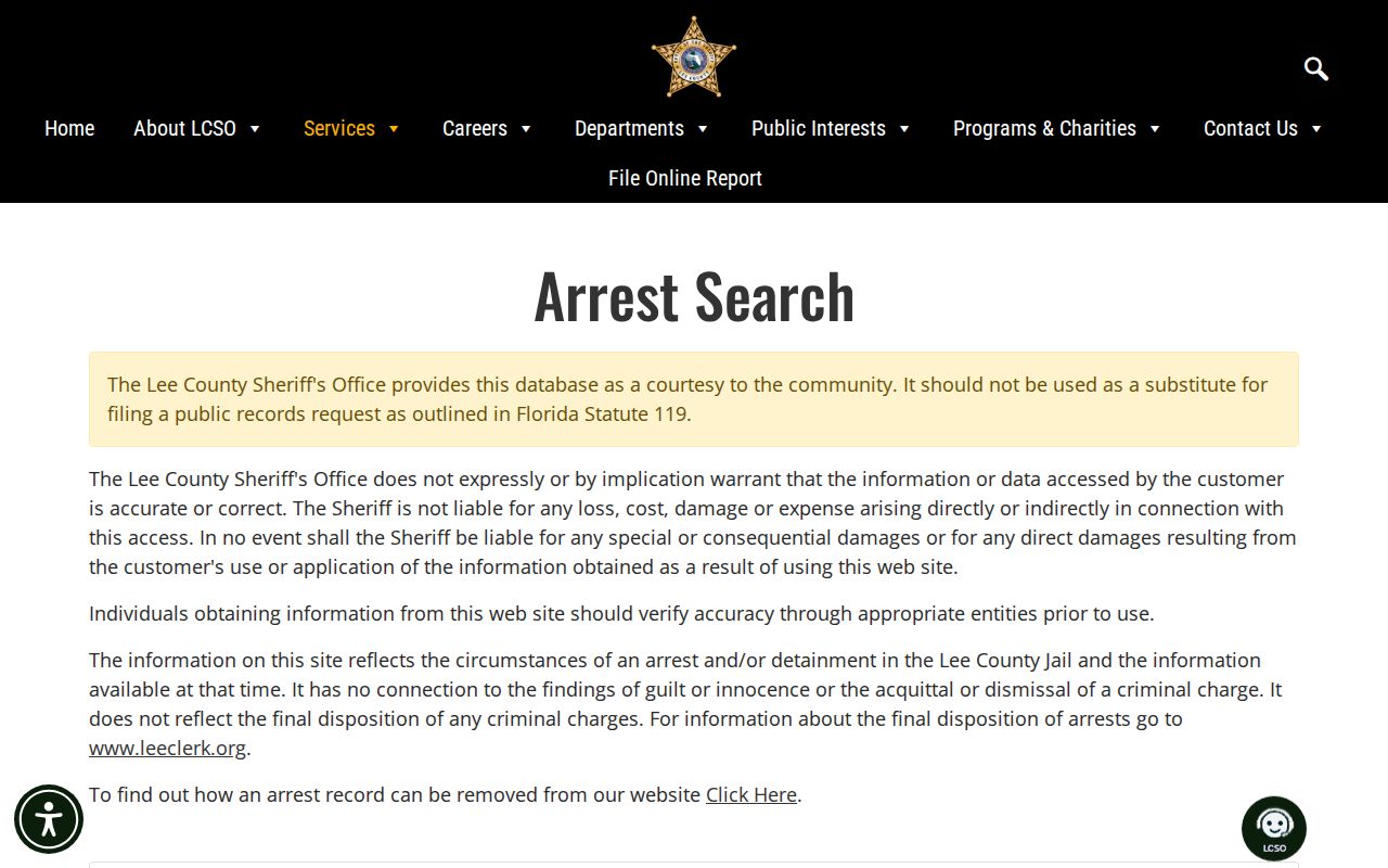 Official Lee County busted mugshot and jail roster search